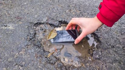 mobile falls in water