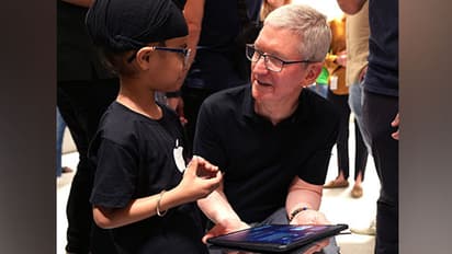 Ranveer Sachdeva and Tim Cook