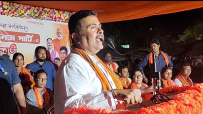 BJPs Suvendu Adhikari targets Mamata Banerjee while campaigning for Taldangra Assembly by elections bsm