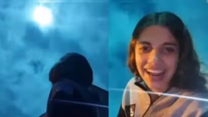 वायरल वीडियो में दिखी रहस्यमयी नीली रोशनी