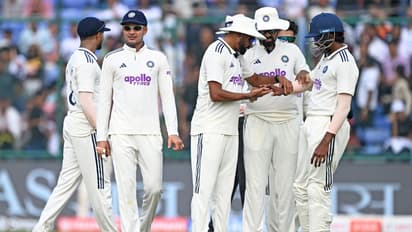 Indian players react after Sai Sudharsan's stunning catch during 2nd Test against WI