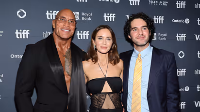 Dwayne Johnson, Emily Blunt and Benny Safdie