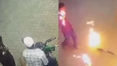 Man Ignites Petrol Pump Nozzle