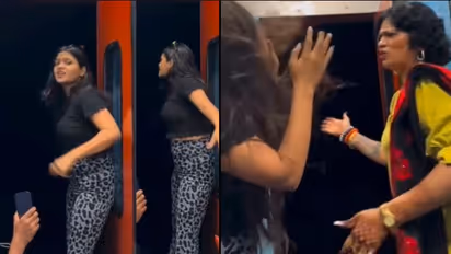 Mother Slaps Daughter for Making Reels on Running Train