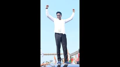 Abhishek Banerjee in Trinamool Navjoar program in Murshidabad suti