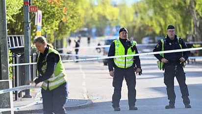 Police officers work on-site