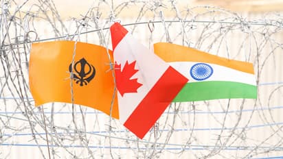 Khalistani, Canada and India flags