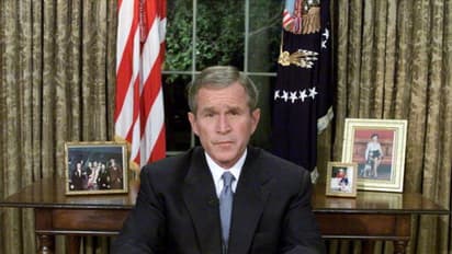 9 11 America Terror Attack, 9/11 Terror Attack, Terror Attack on America 20 Years Complete, America Terror Attack Anniversary, 9/11 Terror Attack Photo, George W Bush, World Trade Center, Andrew Card 9/11 Terror Attack