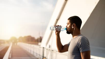 drinking water in summer