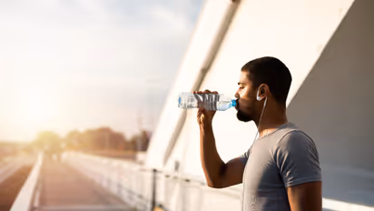 drinking water in summer