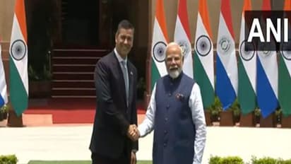 PM Modi meets President Palacios (Photo/ANI)