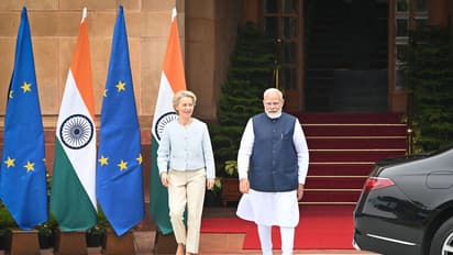 ursula von der leyen, narendra modi, india eu