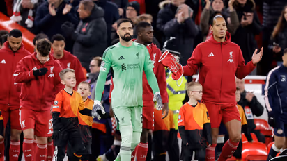 Liverpool players during Champions League clash vs PSV
