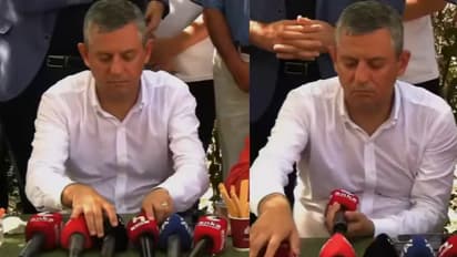 Turkish Politician Spends 47 Seconds Arranging Mics Before Speech
