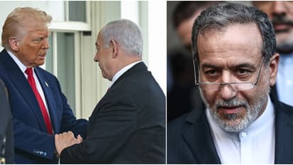 Donald Trump and Netanyahu (left) and Iran Foreign minister