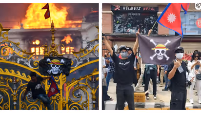 The iconic 'One Piece' straw hat flag