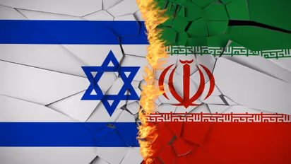 Israel-Iran flags