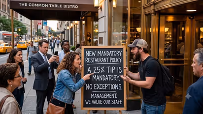 Tip 25% or Leave - Restaurant Sign Sparks Outrage Online