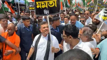 BJP Sukanta Samik was not with Suvendu Adhikari during  Navanna abhijan