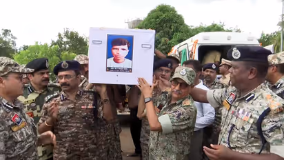 IG Bastar P Sundarraj inspects bodies of 27 naxals that were neutralised by DRF in Abujhmad's encounter
