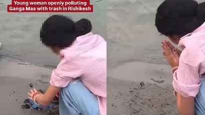 Viral Video Shows Woman Burying Plastic Waste on Ganga Riverbank in Rishikesh
