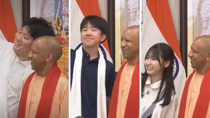 Yogi Adityanath’s Selfie Session With Japanese Students Takes A Playful Turn, Gesture Leaves Him Laughing