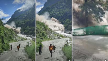 Worker Captures Terrifying Moment He Runs From Massive Flood Surge Near Nepal-Tibet Border