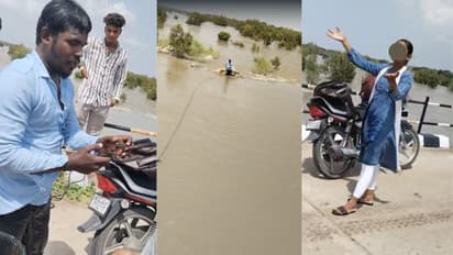 Raichur wife push husband to River