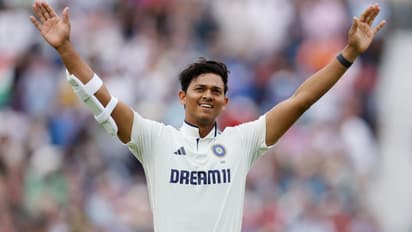 Yashasvi Jaiswal celebration after century