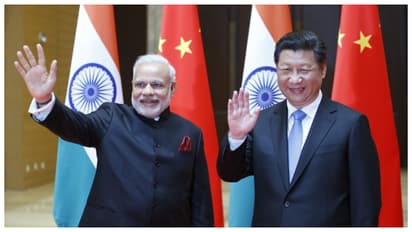 India Modi and China's Xi Jinping