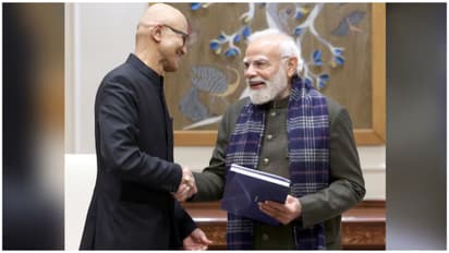 Satya Nadella meets PM Narendra Modi