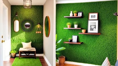 home decoration with artificial grass