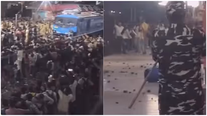 train police attacked