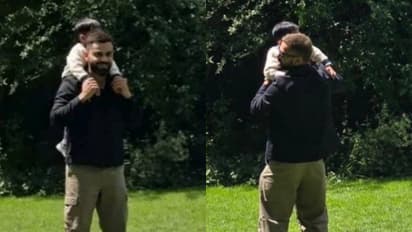 Virat Kohli and his Son Akaay
