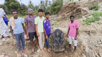 Ancient Lakshminarayana, Uma Maheshwara idols found during canal work