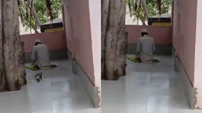 Namaz in temple premises
