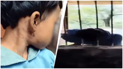 school student trapped