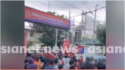 Protest in Manipur Churachandpur over arrest of two for vandalising banners