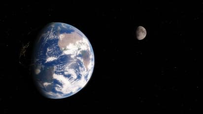 Moon and Earth