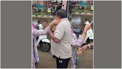 woman locate bus driver and slapped him publicly for sending obscene videos