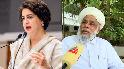 Jifri Muthukoya Thangal and Priyanka Gandhi