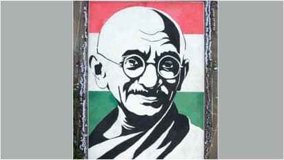  Mahatma Gandhi salt portrait