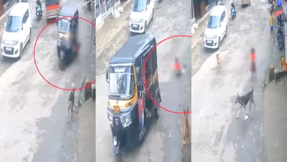 nursery student fall from auto rickshaw