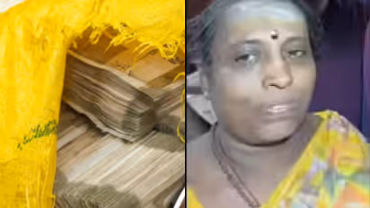 woman finds money on road
