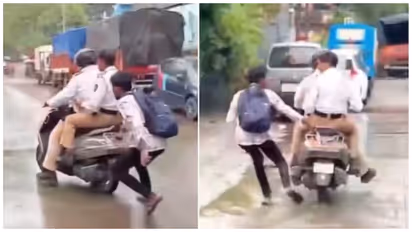 bike rider halts police