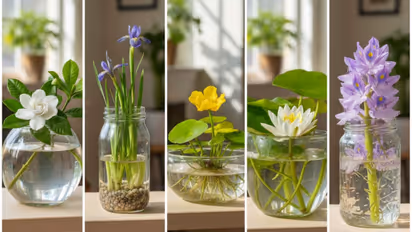 water grow flower plants for indoor gardening