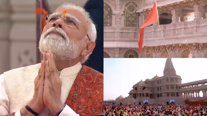 PM Modi_Ayodhya Ram Mandir flag hoisting