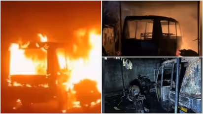 Vehicles set on fire in Thiruvananthapuram