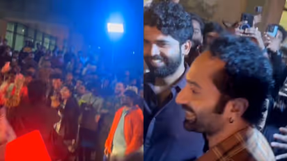 fahadh faasil meets fans at hyderabad while shooting dont trouble the trouble