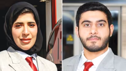 Ibrahim Al Hammadi and Sarah Al Mazrouei